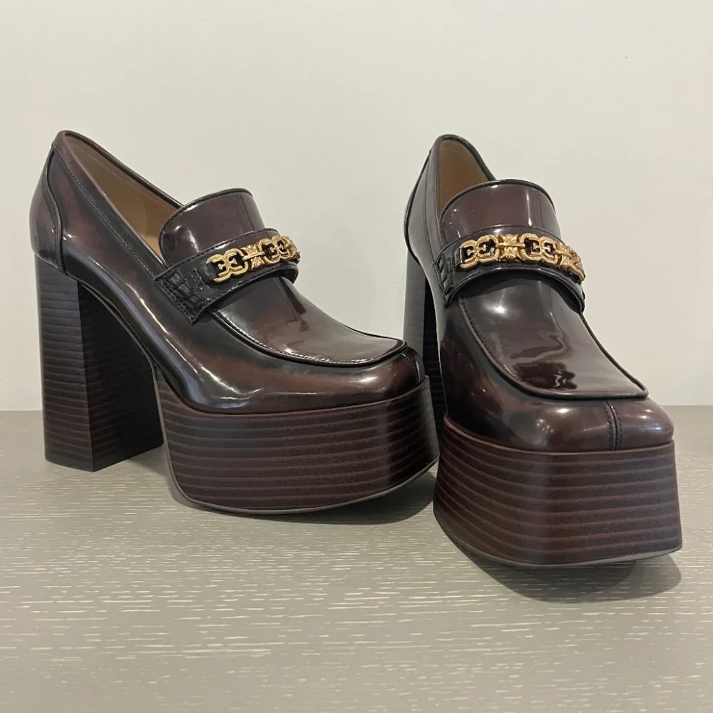 Sam Edelman Rowe Platform Loafer in Chestnut Womens Size 7.5 NWOT - Picture 4 of 7